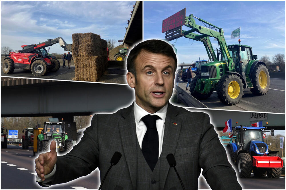 POČELA BLOKADA AUTOPUTEVA KOD PARIZA! Paori na traktorima opkolili francusku prestonicu, Makron sazvao hitan sastanak s premijerom