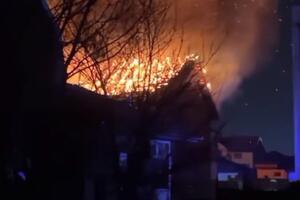 BUKTI POŽAR NA LEDINAMA Zapalio se kineski magacin, vatrogasci se bore sa plamenom (VIDEO)