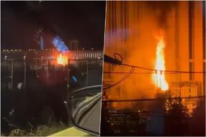 POŽAR NA RUMUNSKOM DELU HIDROELEKTRANE ĐERDAP: Zapalio se transformator, vatrogasci na licu mesta (VIDEO)