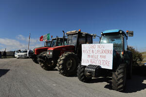 "BEZ SELJAKA NEMA HRANE" Italijanski paori u konvojima traktora krenuli NA RIM (FOTO, VIDEO)