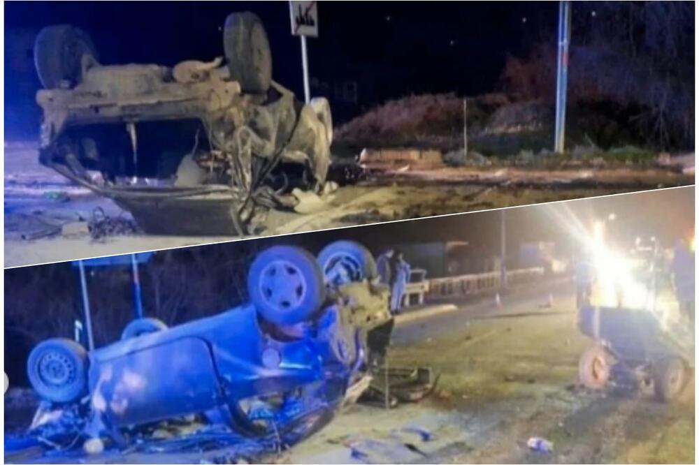 POVREĐENO SEDAM OSOBA, MEĐU NJIMA I DECA Automobil skroz uništen, zakucao se u traktor: Detalji teškog udes kod Kruševca (FOTO)