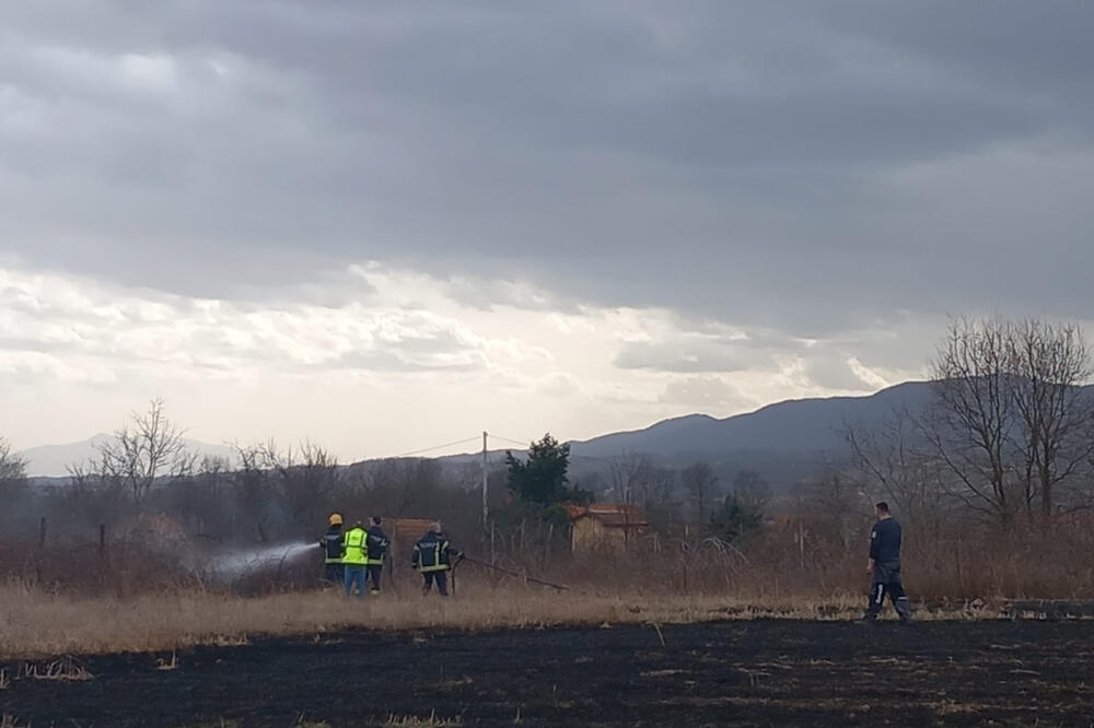 VELIKI POŽAR U ČAČKU: Vatra zahvatila površinu od jednog hektara, vatrogasci na terenu (FOTO)