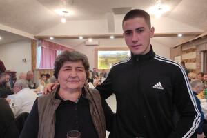 SERBIA, THIS IS NADA - HOPE FOR HUMANITY! Kurir at the celebration with landlady who built house for her worker Nikola!