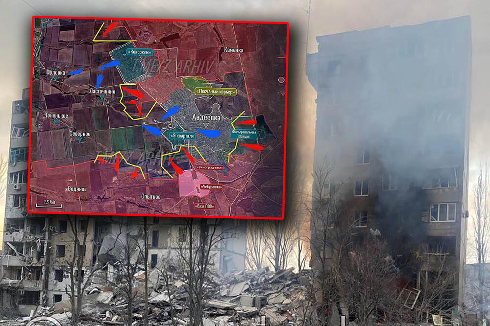 AVDIJIVKA PRED PADOM: Nezadrživ juriš Rusa, ukrajinske snage se povlače pod vatrom, počela KLJUČNA BITKA za grad (FOTO)