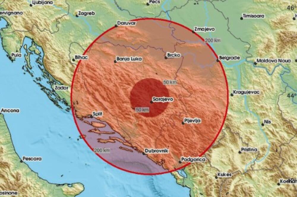 JOŠ JEDAN ZEMLJOTRES U SARAJEVU: Posle jutrošnjeg snažnog potresa, tlo se ponovo zatreslo!