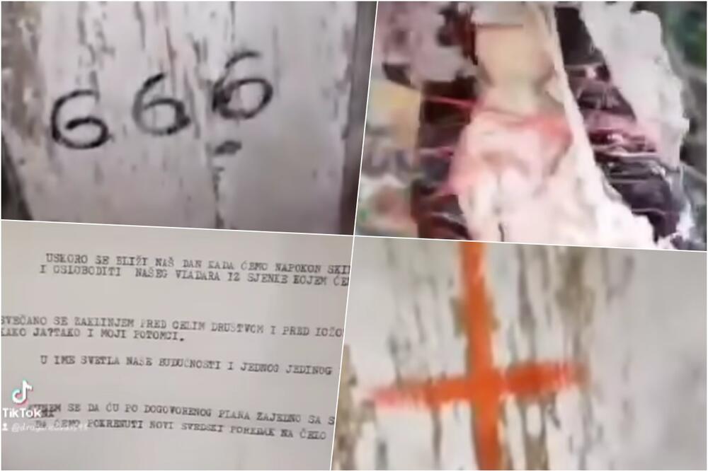 PENTAGRAMI, SVEĆE, DRVENE LUTKICE: Satanisti održali obred pored groblja, a snimak koji se širi mrežama LEDI KRV U ŽILAMA (VIDEO)