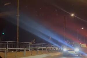 DRAMA U NOVOM SADU: Žena pokušala da skoči sa mosta Duga, dvojica policajaca je sprečila! OVO je mogući motiv (VIDEO)
