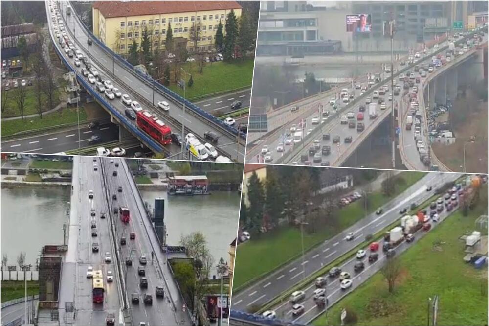 KRKLJANAC NA GAZELI I PLAVOM MOSTU Kolona i na auto-putu: Beograđani, izbegavajte ove delove grada (FOTO)