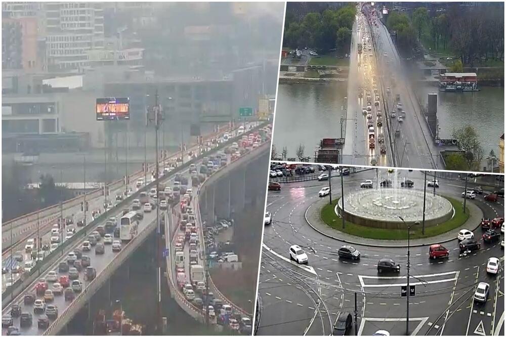 POPODNEVNI ŠPIC PLUS KIŠA: Stanje u saobraćaju u Beogradu - na ovim mestima vozila mile, birajte alternativne pravce (FOTO)