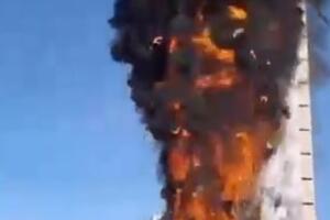 DRAMA U RUSIJI: Pogledajte kako je neboder NESTAO u plamenu za samo 20 sekundi (VIDEO)