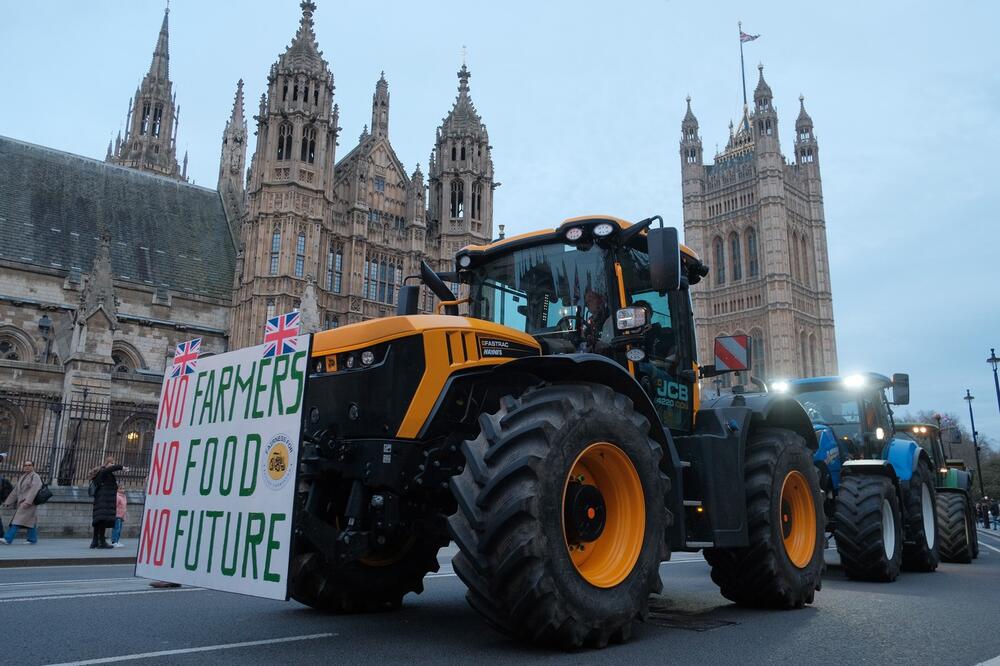 Velika Britanija, farmeri, protest