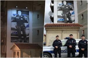 MINISTARSTVO UNUTRAŠNJIH POSLOVA ČUVA USPOMENU NA SVOJE HEROJE Kolege posvetile mural nastradalom pripadniku Interventne (FOTO)