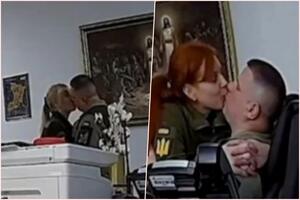 AFERA OFICIRA TRESE UKRAJINU: Kamera zabeležila vrele scene, isplivali snimci akcije zapovenika sa DVE KOLEGINICE (VIDEO)