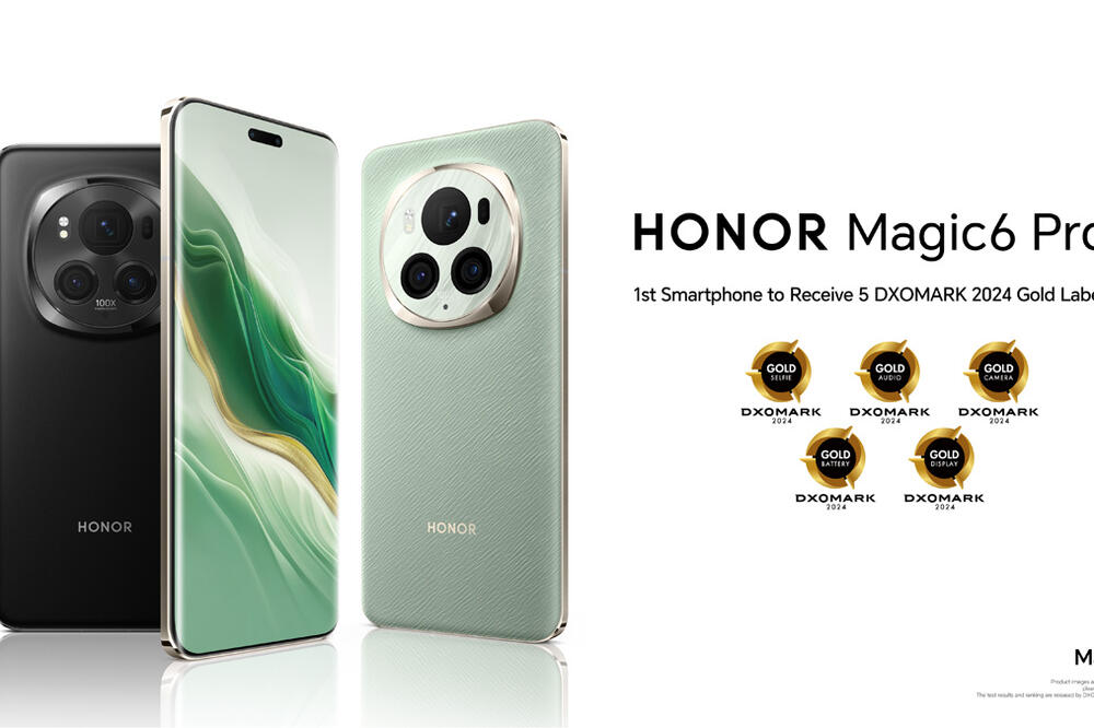 HONOR Magic6 Pro: Prvi pametni telefon koji je dobio pet zlatnih oznaka od strane kompanije DXOMARK za 2024. godinu