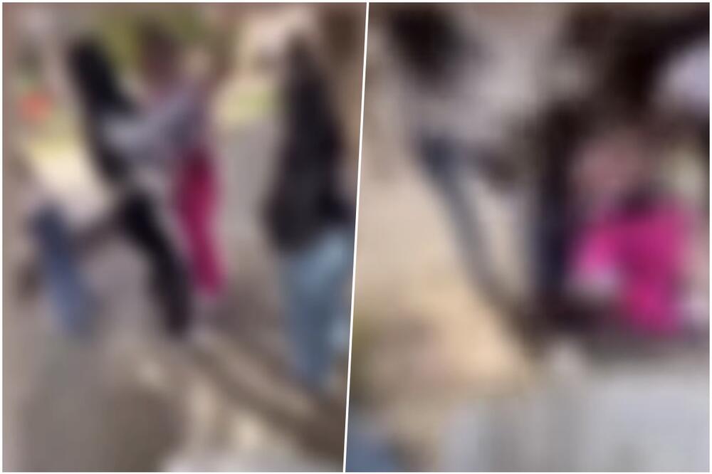 UZNEMIRUJUĆI SNIMAK: Devojčice se potukle u centru grada, u pozadini se čuje SMEH VRŠNJAKA (VIDEO)