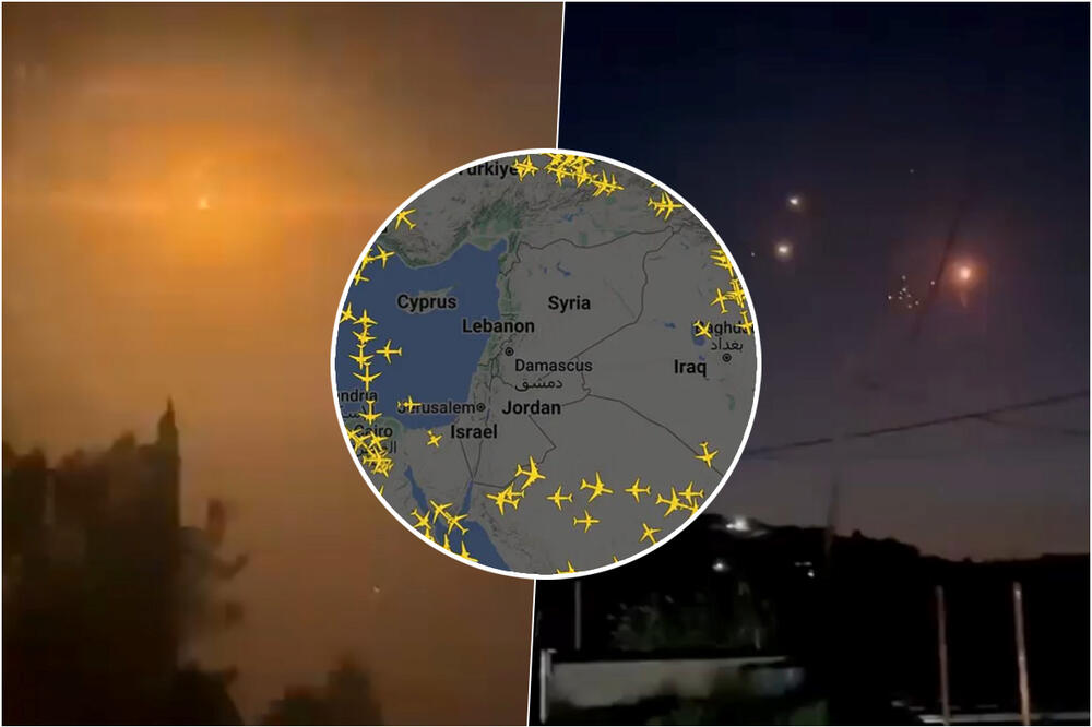 PRVI SNIMCI IRANSKOG UDARA NA IZRAEL: Sve se USIJALO od dronova kamikaza - ovako trenutno IZGLEDA NEBO NAD BLISKIM ISTOKOM (VIDEO)