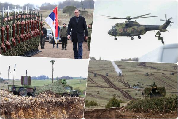 UŽIVO MOĆAN PRIKAZ SRPSKE VOJSKE Helikopterski desant specijalnih snaga: Predsednik Vučić na poligonu Pešter (VIDEO)