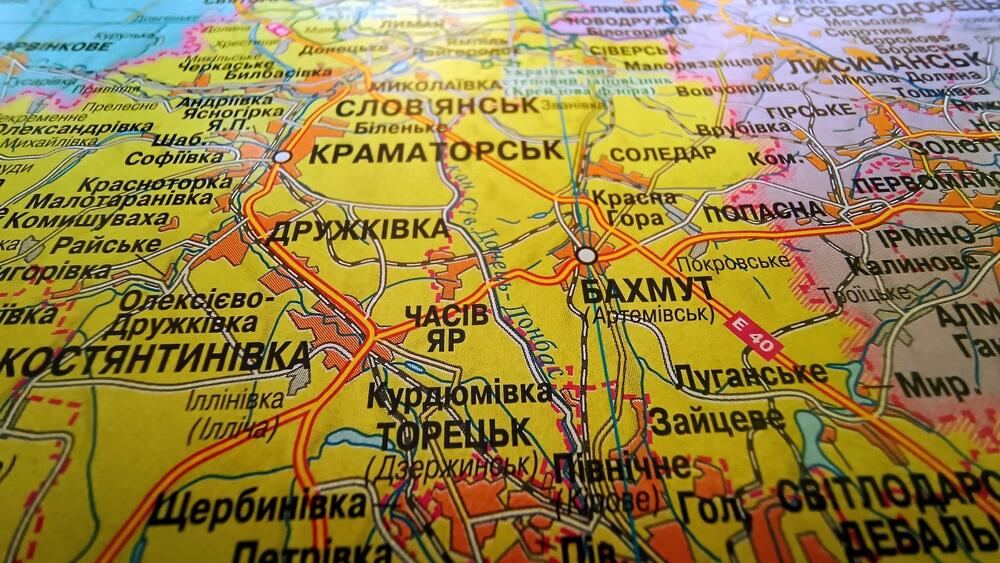 Ukrajina, Časiv Jar, Mapa Ukrajine, Časiv Jar mapa