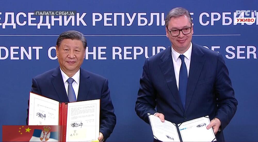 UŽIVO CEREMONIJA RAZMENE BILATERALNIH DOKUMENATA Predsednici Vučić i Si potpisali dokument o sveobuhvatnom strateškom partnerstvu