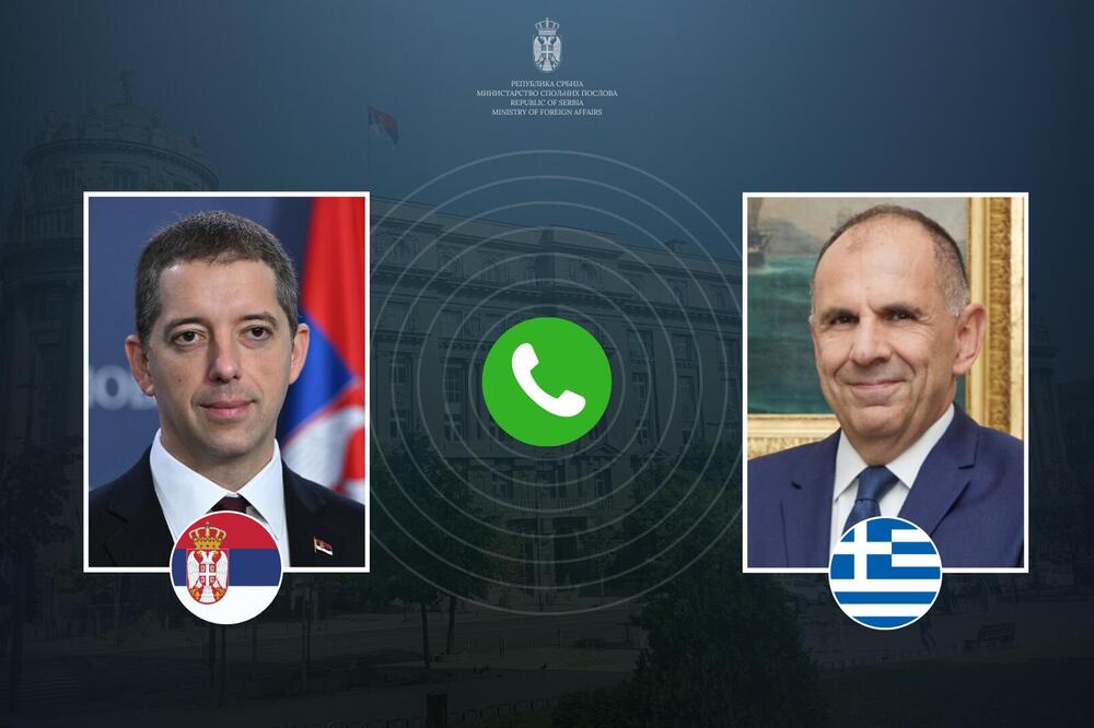 ĐURIĆ U TELEFONSKOM RAZGOVORU SA GRČKIM MINISTROM SPOLJNIH POSLOVA: Zahvalio Jerapetritisu na podršci