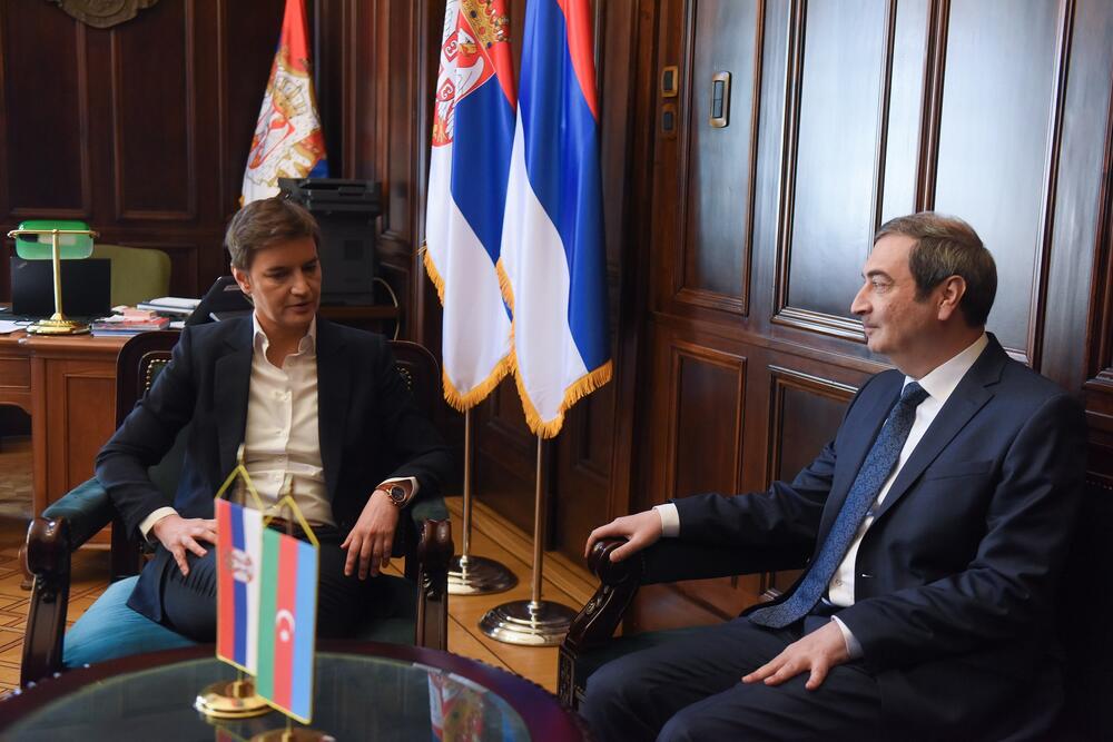 VELIKI POTENCIJAL ZA DALJE UNAPREĐENJE SARADNJE U RAZLIČITIM OBLASTIMA: Ana Brnabić razgovarala sa ambasadorom Azerbejdžana