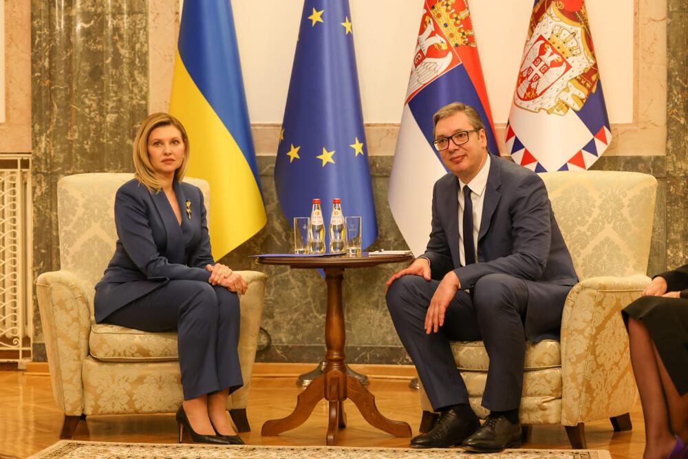 PREDSEDNIK VUČIĆ SA OLENOM ZELENSKI: Zahvalio prvoj dami Ukrajine na poseti, kao i na jačanju veza sa Srbijom