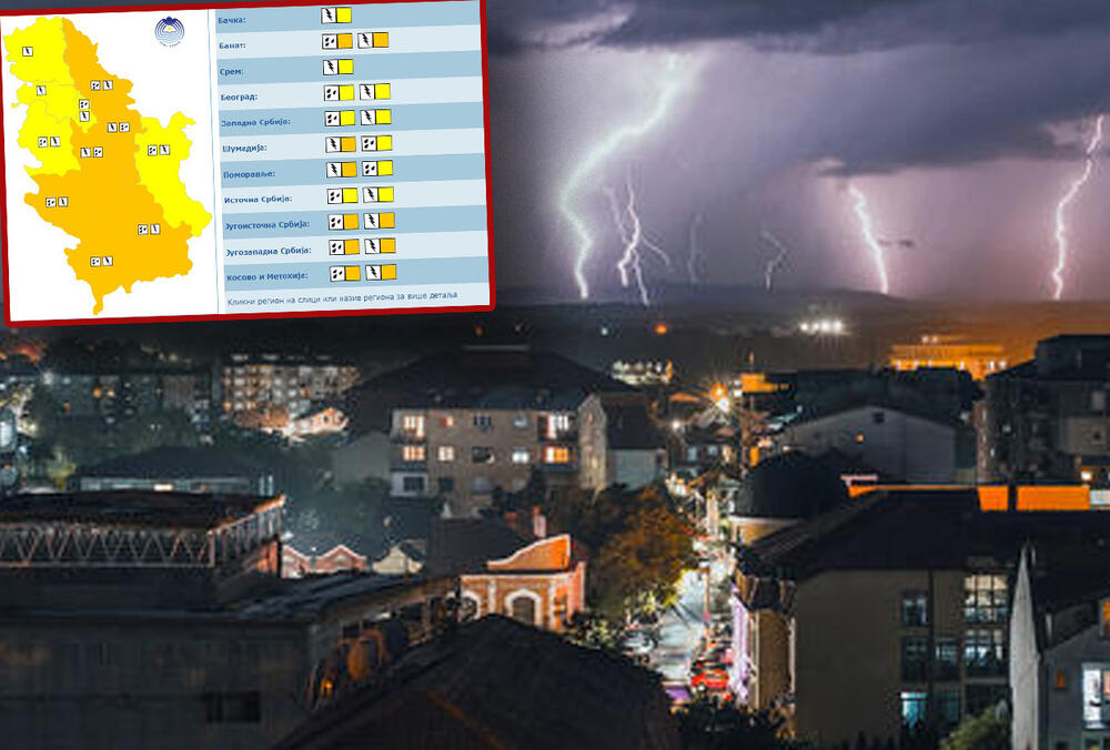 NAJNOVIJE UPOZORENJE RHMZ, STIŽE SNAŽNO NEVREME: Pali se narandžasti meteo alarm, ovi delovi Srbije biće na udaru oluje (FOTO)