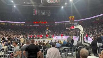 Atmosfera u Areni pred početak Partizan - Olimpijakos