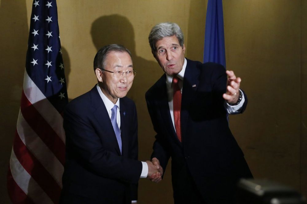 Ban Ki-mun i Džon Keri, Foto Reuters